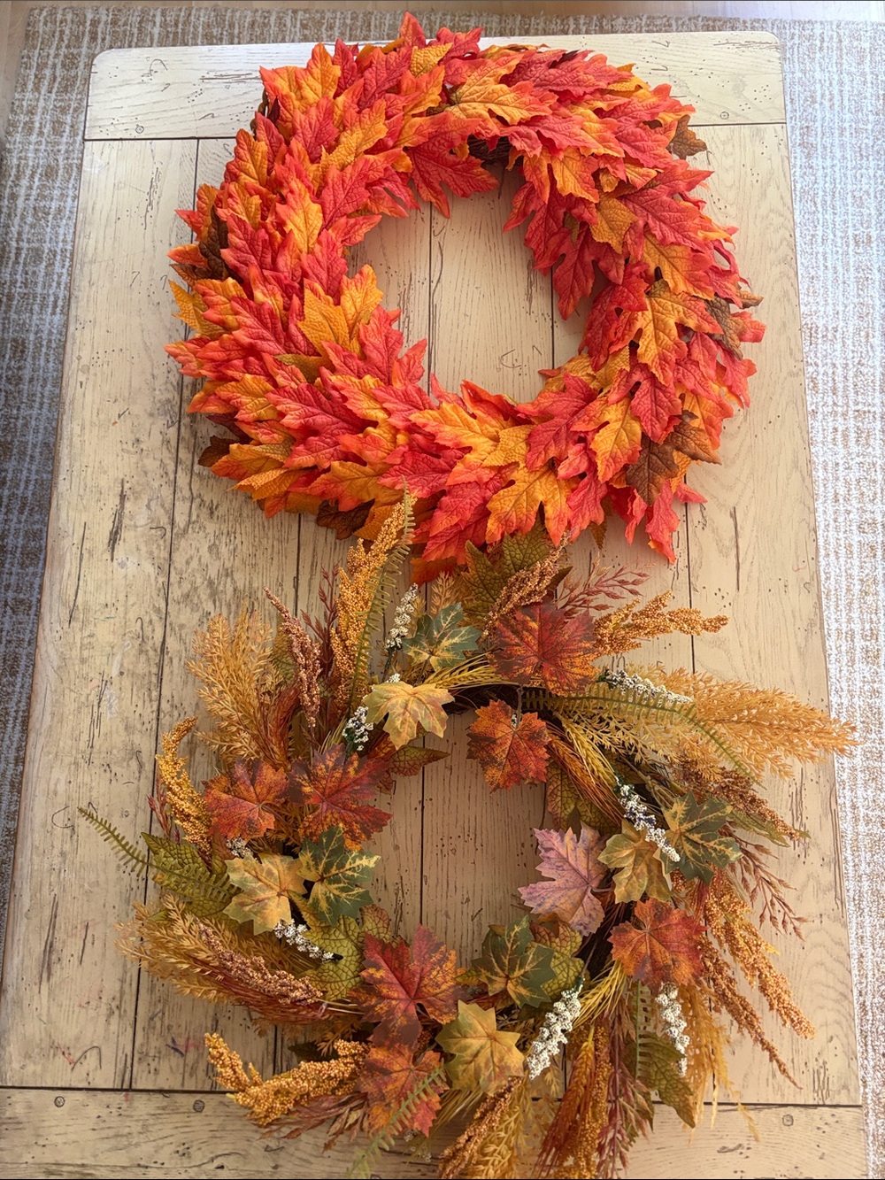 Set of two Autumn Wreaths - Fall Door Décor